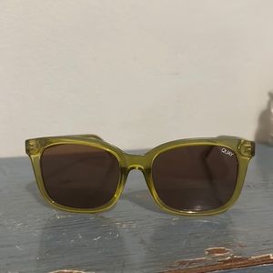 Quay green unisex sunglasses. Some light scratches on the lenses